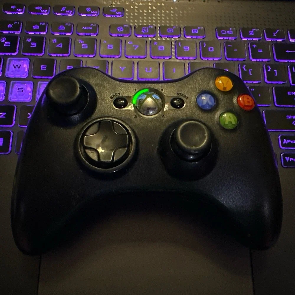 Microsoft Xbox 360 Wireless Controller Black OEM Authentic Gamepad